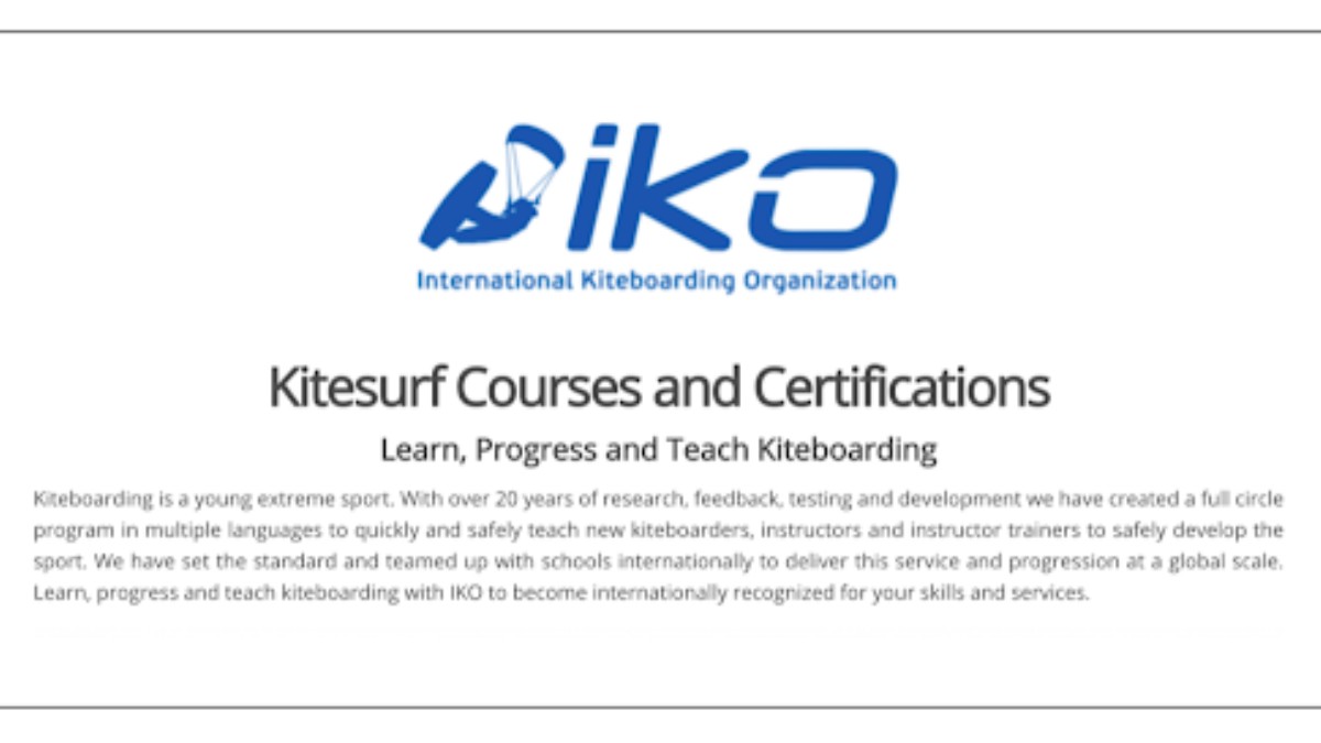 IKO Professional training kitesurfing instructors