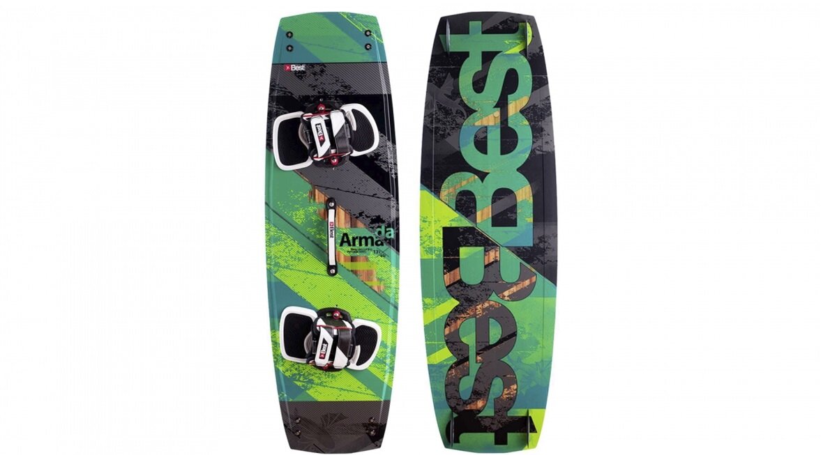 twin tip kitesurf board close up