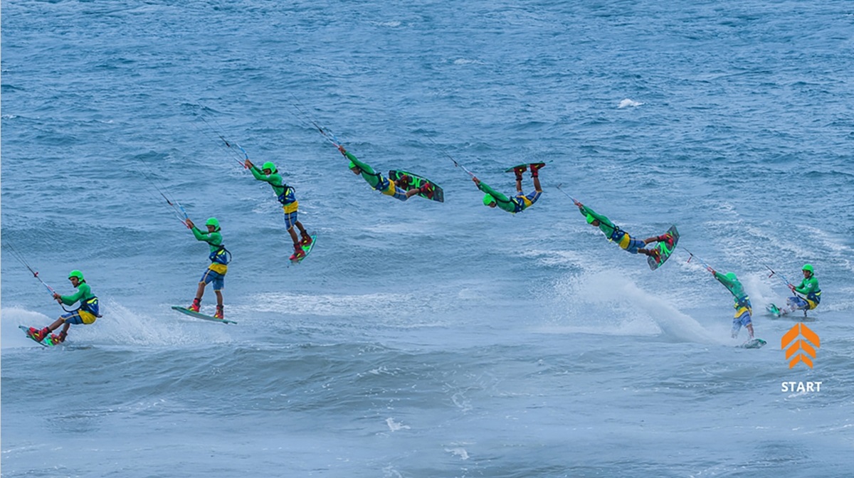 Unhooked trick kitesurf