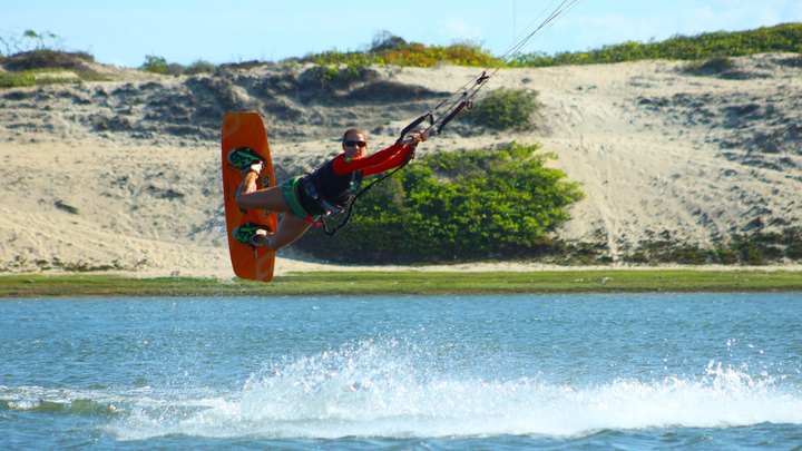 Kitesurfing in Lagoinha, Brazil