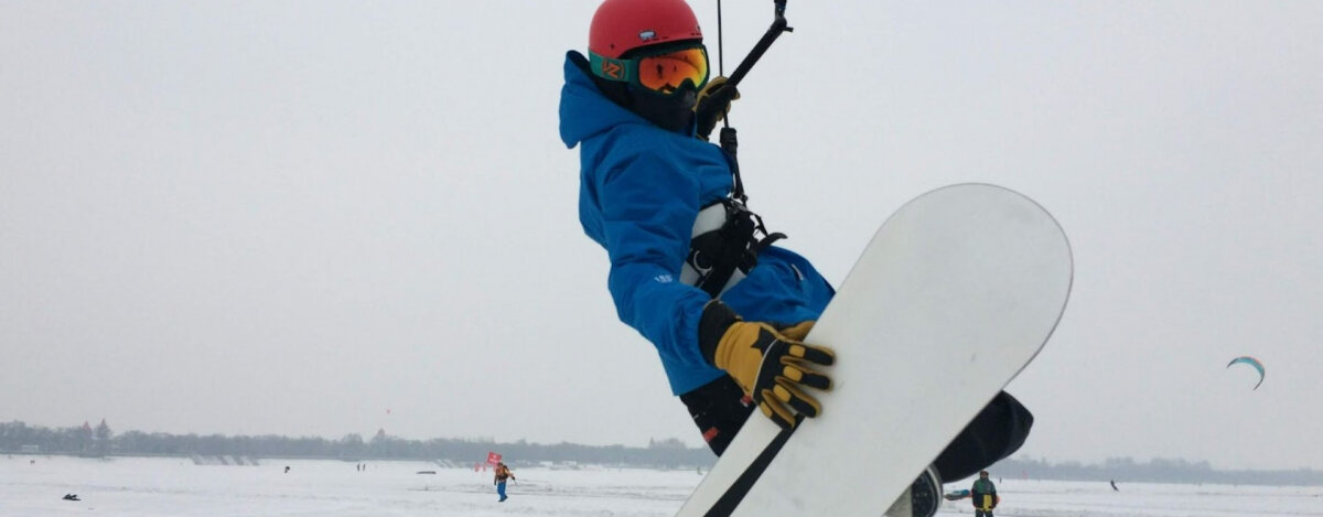 Feliz snowkiting